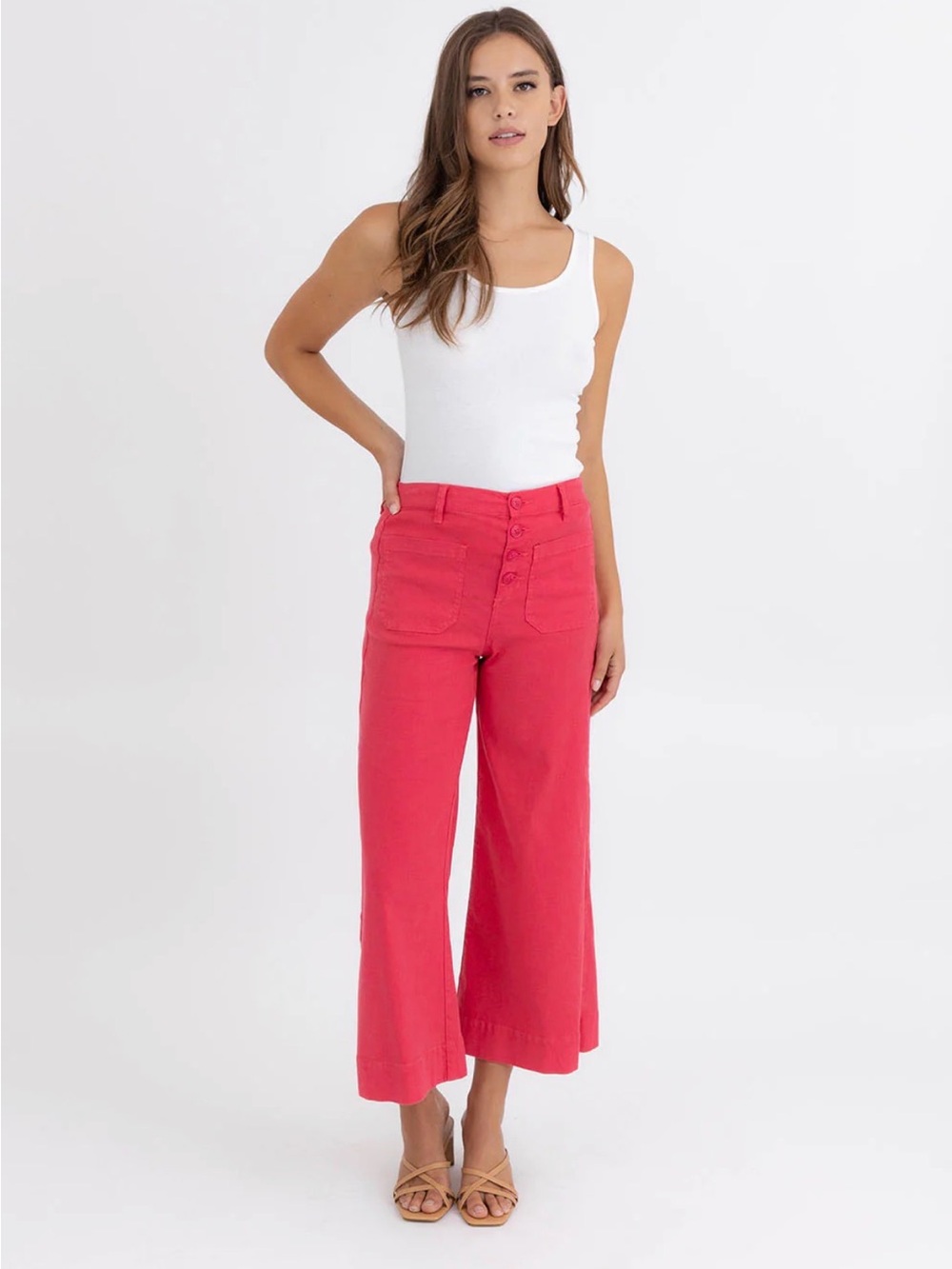 Level 99 Sophie crop wide leg in radiant size 28 anthropology